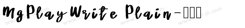 MgPlayWrite Plain字体转换
